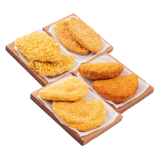 Kipschnitzel
naturel, saté of krokant,
kipburger of kip cordon bleu
2 pakjes van 2 stuks à 100-125 gram